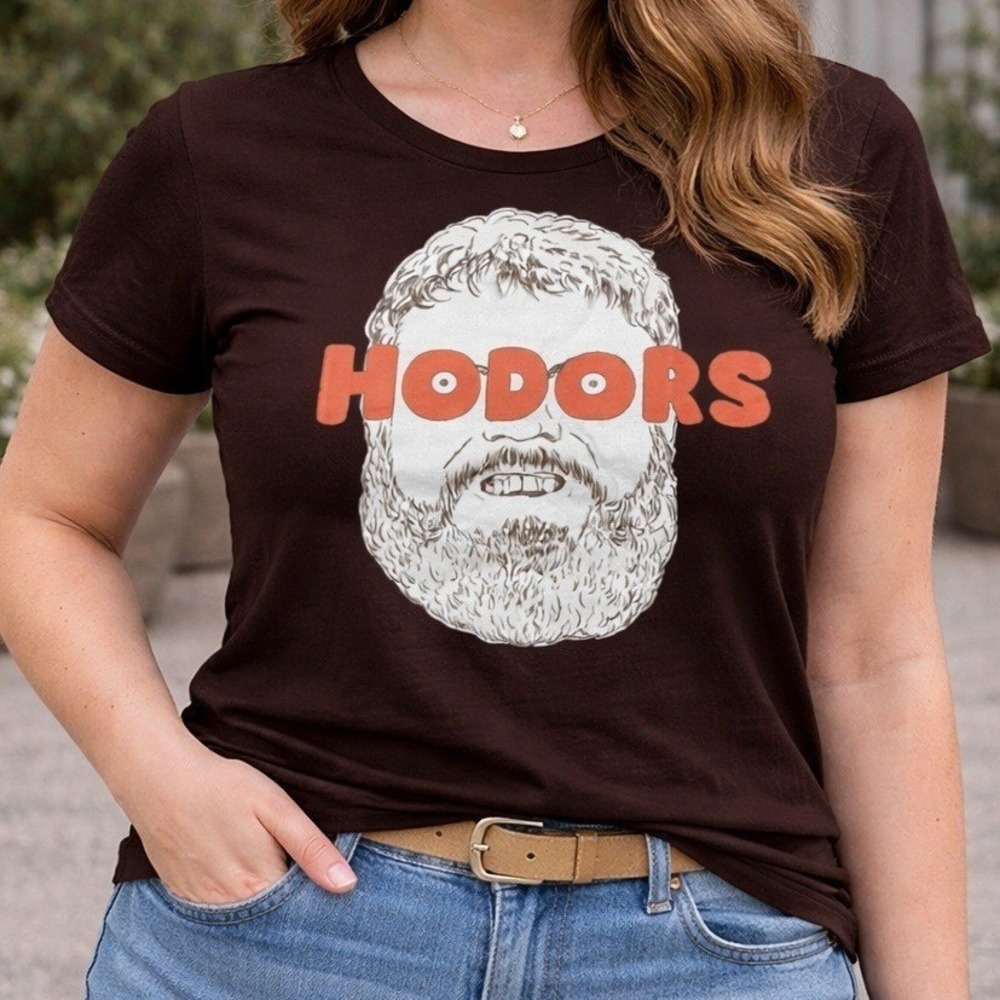 Women's Hodor Game Of Thrones Shirt Hooters Funny Joke Movie Graphic Size XL